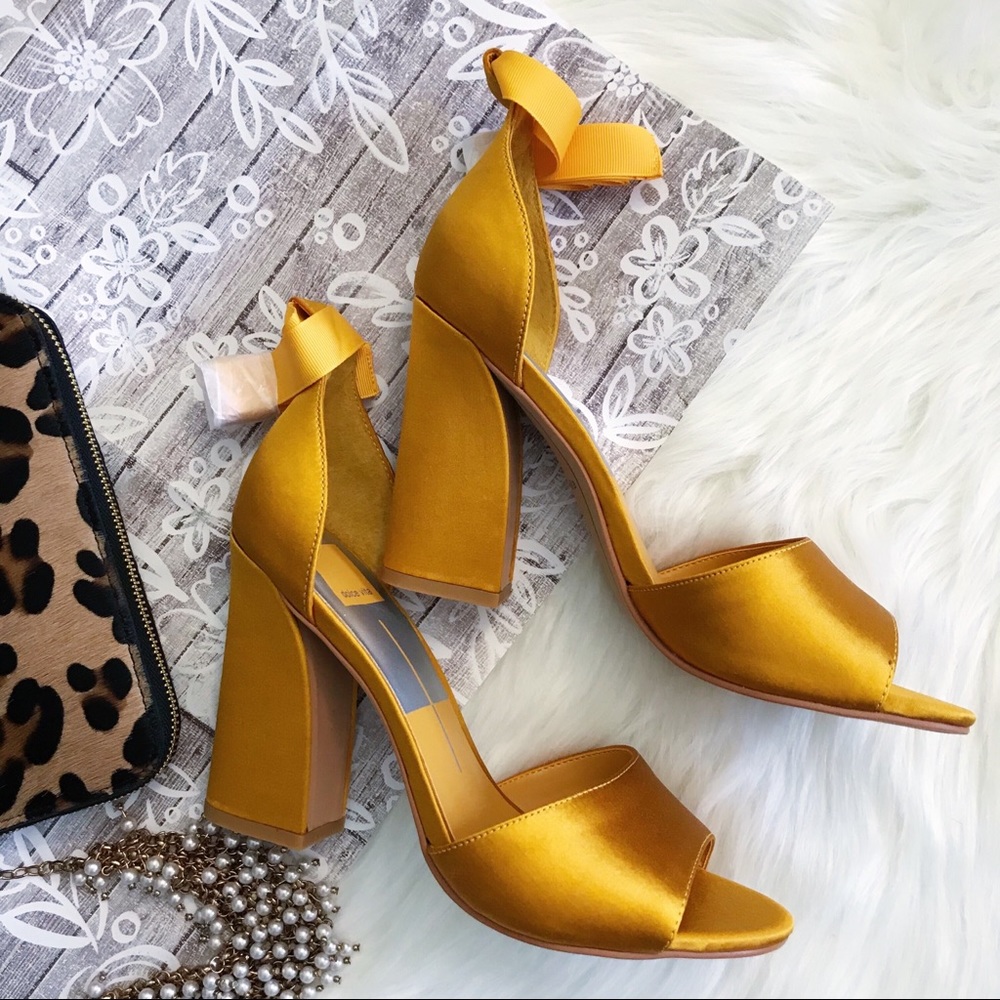 Dolce Vita Satin Heels - Picture 2 of 8